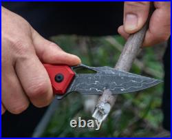 Civivi Anaaki Folding Knife 3 Damascus Steel Clip Point Blade Aluminum Handle