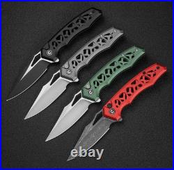 Civivi Anaaki Red C24039-DS1 Damascus Aluminum Folding Knife