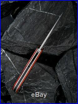Civivi Anthropos Folding Knife 3.25 Damascus Steel Blade Sandalwood Handle