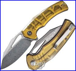 Civivi BullTusk Folding Pocket Knife 3.5 Damascus Blade Ultem Handle C23017DS1