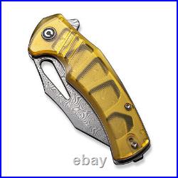 Civivi BullTusk Liner Lock C23017-DS1 Polished Ultem Damascus Steel Pocket Knife