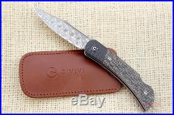 Civivi C914DS2 Rustic Gent Damascus plain blade lock back Folding Pocket Knife