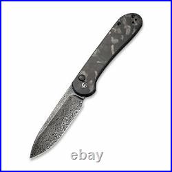 Civivi Elementum Folding Knife Black Marble CF Handle Damascus C2103DS-3