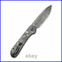 Civivi Elementum Folding Knife Black Marble CF Handle Damascus C2103DS-3