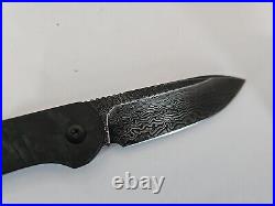 Civivi Elementum Folding Knife Black Marble CF Handle Damascus C2103DS-3