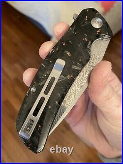 Civivi Incite Damascus Copper Shred Carbon Fiber Flipper Folding Knife NEW