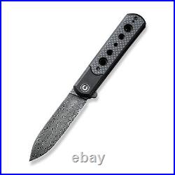 Civivi Knife Banneret C20040D-DS1 Frame Lock Damascus Carbon Fiber Pocket Knives