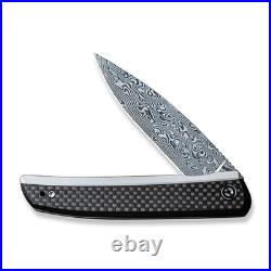 Civivi Knife Savant C20063B-DS1 Frame Lock Damascus Carbon Fiber Pocket Knives
