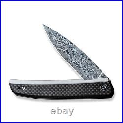 Civivi Knife Savant C20063B-DS1 Frame Lock Damascus Carbon Fiber Pocket Knives