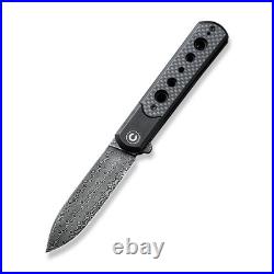 Civivi Knives Banneret C20040D-DS1 Frame Lock Damascus Carbon Fiber Pocket Knife