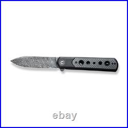 Civivi Knives Banneret C20040D-DS1 Frame Lock Damascus Carbon Fiber Pocket Knife