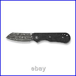 Civivi Knives Crabby Liner Lock C24055-DS1 Carbon Fiber Damascus Steel Knife