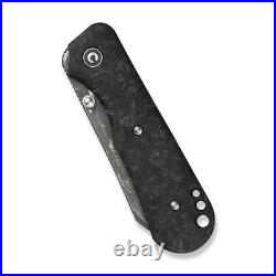 Civivi Knives Crabby Liner Lock C24055-DS1 Carbon Fiber Damascus Steel Knife