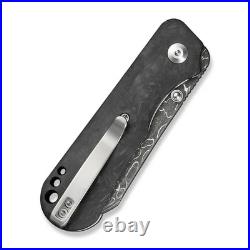 Civivi Knives Crabby Liner Lock C24055-DS1 Carbon Fiber Damascus Steel Knife