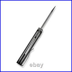 Civivi Knives Crabby Liner Lock C24055-DS1 Carbon Fiber Damascus Steel Knife