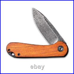Civivi Knives Elementum Liner Lock C907DS-2 Damascus Steel Cuibourtia Wood