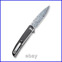 Civivi Knives Savant C20063B-DS1 Frame Lock Damascus Carbon Fiber Pocket Knife