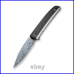 Civivi Knives Savant C20063B-DS1 Frame Lock Damascus Carbon Fiber Pocket Knife