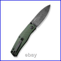 Civivi Knives Sokoke Liner Lock 22007-DS2 Green Micarta Damascus Pocket Knife