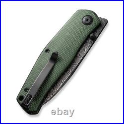 Civivi Knives Sokoke Liner Lock 22007-DS2 Green Micarta Damascus Pocket Knife
