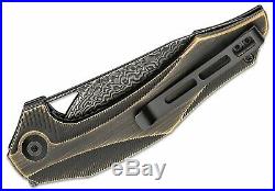Civivi Linerlock Folding Knife 3.45 Damascus Steel Blade Rubber/Copper Handle