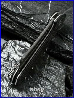 Civivi Mini Bullmastiff Black Damascus Carbon Fiber G10 Folding Knife C2004DS-1