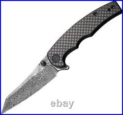 Civivi P87 Folder Pocket Knife Linerlock Carbon Fiber Folding Damascus 21043DS1