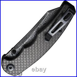 Civivi P87 Folder Pocket Knife Linerlock Carbon Fiber Folding Damascus 21043DS1