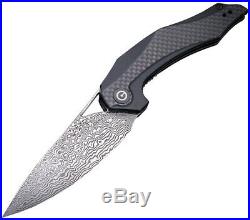 Civivi Plethiros Linerlock Folding Knife 3.5 Damascus Steel Blade G10 Handle
