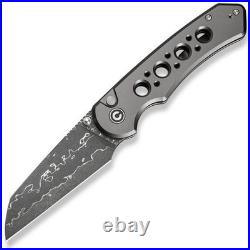 Civivi Pragma Prime Gray Aluminum Folding Damascus Pocket Knife 24067DS1