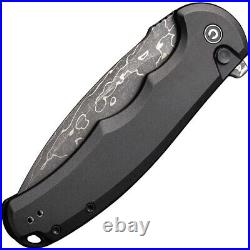 Civivi Praxis Folding Knife 3.75 Damascus Steel Blade Black Aluminum Handle