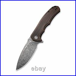 Civivi Praxis Folding Knife Copper Handle Damascus Plain Edge C803DS-3