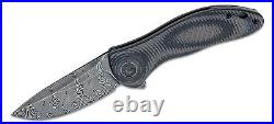 Civivi Synergy 3 Folding Knife 3.24 Damascus Steel Blade G10 Carbon Fiber Handle