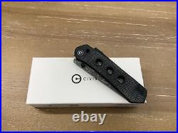 Civivi Vision FG Superlock 3.5 Damascus Black Micarta Folding Knife C22036DS2