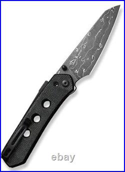 Civivi Vision Superlock Folding Knife 3.5 Damascus Steel Blade Micarta Handle