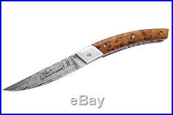 Claude Dozorme Laguiole Damascus Folding Pocket Knife / Thuja New