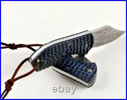 Clip Point Folding Knife Pocket Hunting Survival Wild Damascus Steel G10 Handle