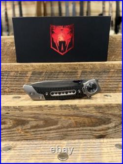 Cobratec Knives Emperor Framelock Carbon Fiber Folding Damascus Knife EMPDMDNS