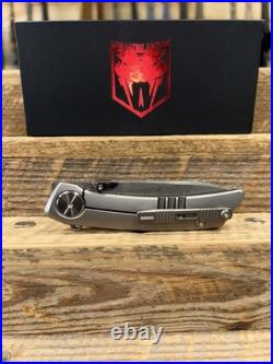 Cobratec Knives Emperor Framelock Carbon Fiber Folding Damascus Knife EMPDMDNS