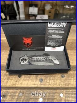 Cobratec Knives Emperor Framelock Carbon Fiber Folding Damascus Knife EMPDMDNS