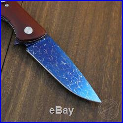 Collectible Dragonskin Damascus Camping Army Rescue Folding Pocket Knife Edc