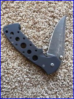 Crawford Custom Damascus Folding Knife