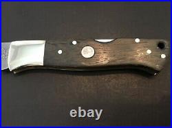 Custom Boker Handmade Damascus Lockback Folder Folding Knife