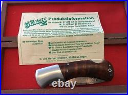 Custom C. J. Herbertz Damascus/Wood Lockback Folding Folder Knife