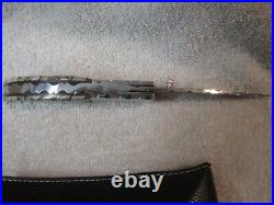 Custom Damascus Steel Mastodon Scales Liner Lock Knife Filed Spine Blade