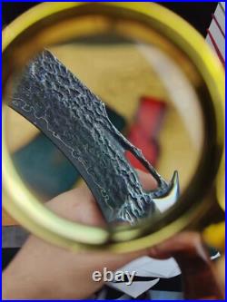 Custom Damascus VG10 Steel Core Fixed Blade Outdoor Camping Hunting Knife