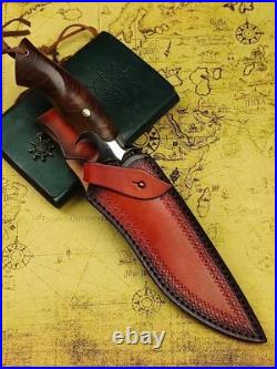 Custom Damascus VG10 Steel Core Fixed Blade Outdoor Camping Hunting Knife