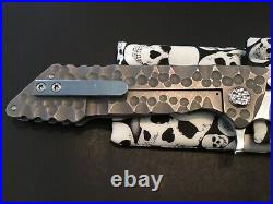 Custom Dan Sullivan Knives DSK Kickstand Damascus Folding Folder Flipper Knife