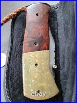 Custom Folding Bowie By Marc Nevling's Burr Oak Knives Sanmae D2 Blade