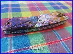 Custom Folding Knife Color Damascus Steel Handle Abalone engrave Handmade Arts